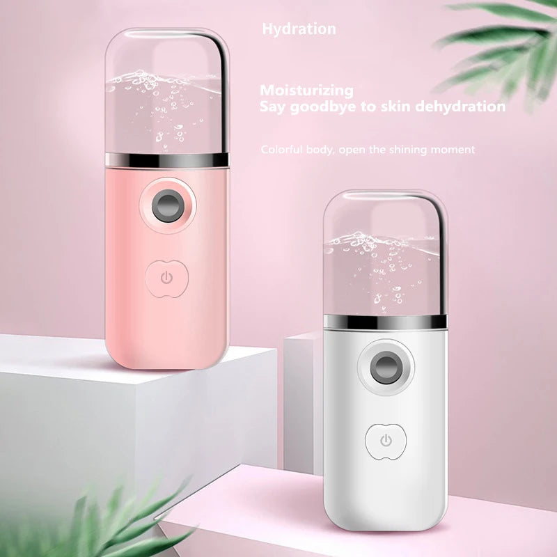 Portable USB Rechargeable Face Mist Nano Sprayer Facial Body Nebulizer Steamer Face Humidifier Instrument Spot Cleaner