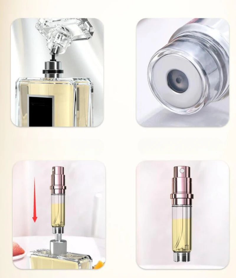 5ml Luxury Leather Spray Bottle Portable Self-pumping Perfume Atomizer Refillable Portable Travel Empty Cosmetic Containers Mini