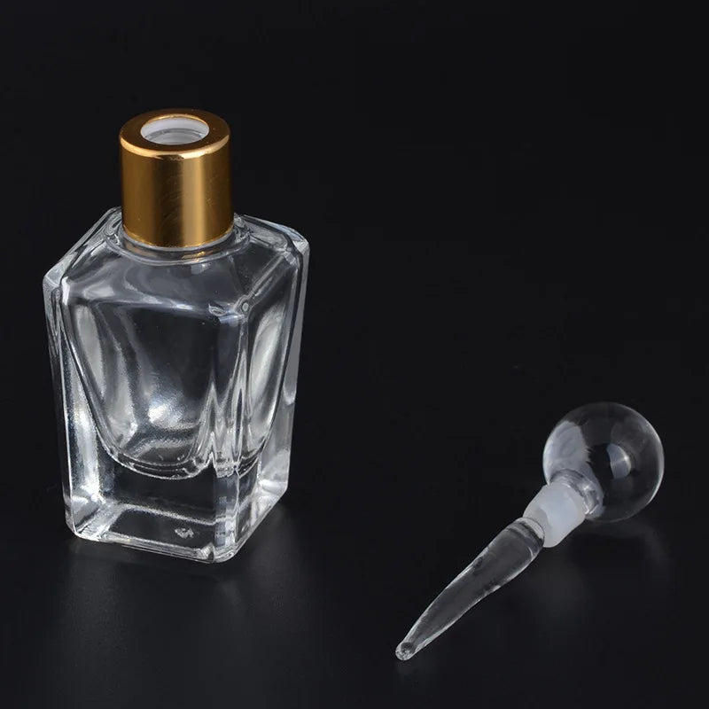 7/18ml Perfume Drop Bottle Essential Oil Attar Oud Transparent Glass Bottle with Glass Stick High Quality Ornaments