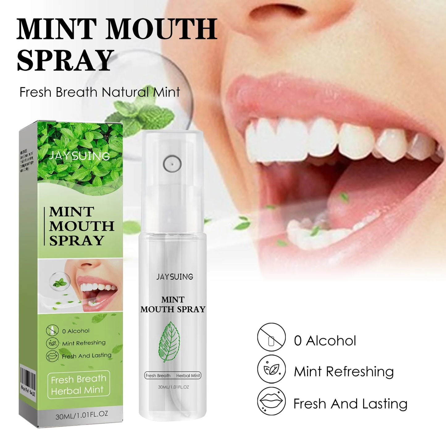 MINT MOUTH SPRAY Portable Mouth Freshener Oral Fresh Spray Mouths Cleaning-spray Remove Breath Odor Mist Oralcare Products