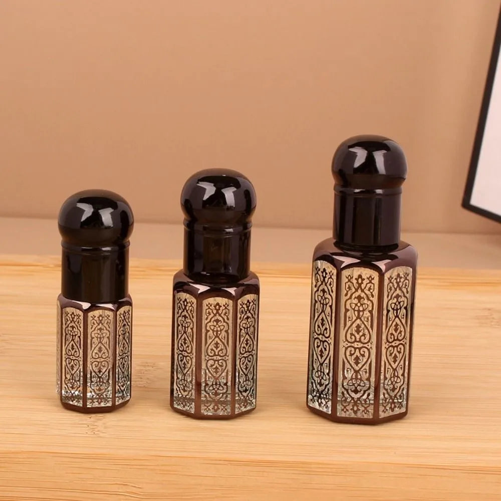 3/6/12ML Luxury Refillable Essential Oils Bottles Empty Perfume Bottle Portable Dropper Bottle Vintage Bronzing Liquid Container