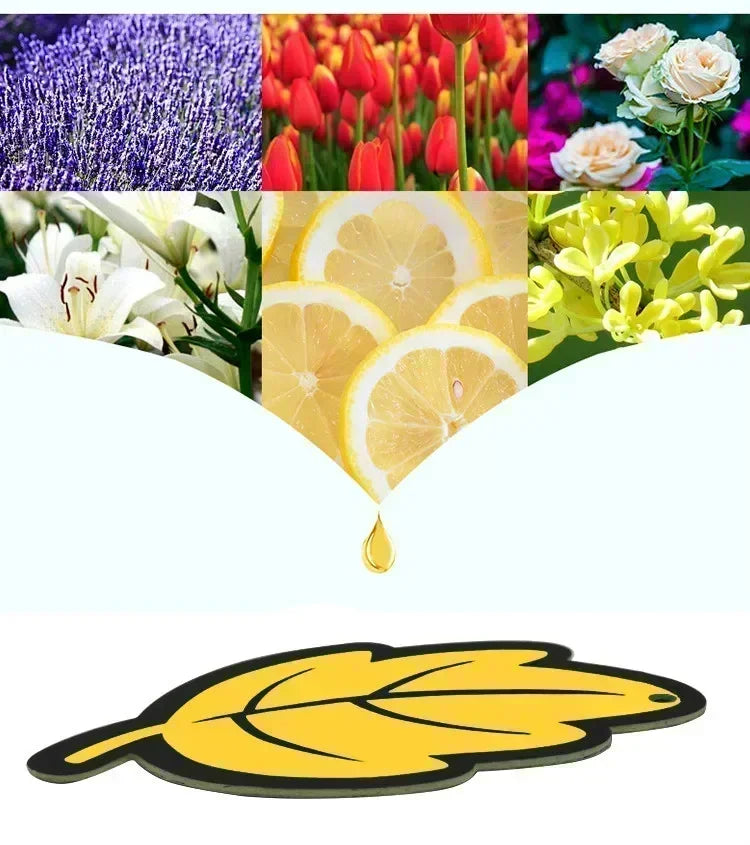 3-60pcs Car Air Freshener Natural Scented Tea Paper Auto Hanging Vanilla Perfume Fragrance Leaf Shape Car Accessories Interior