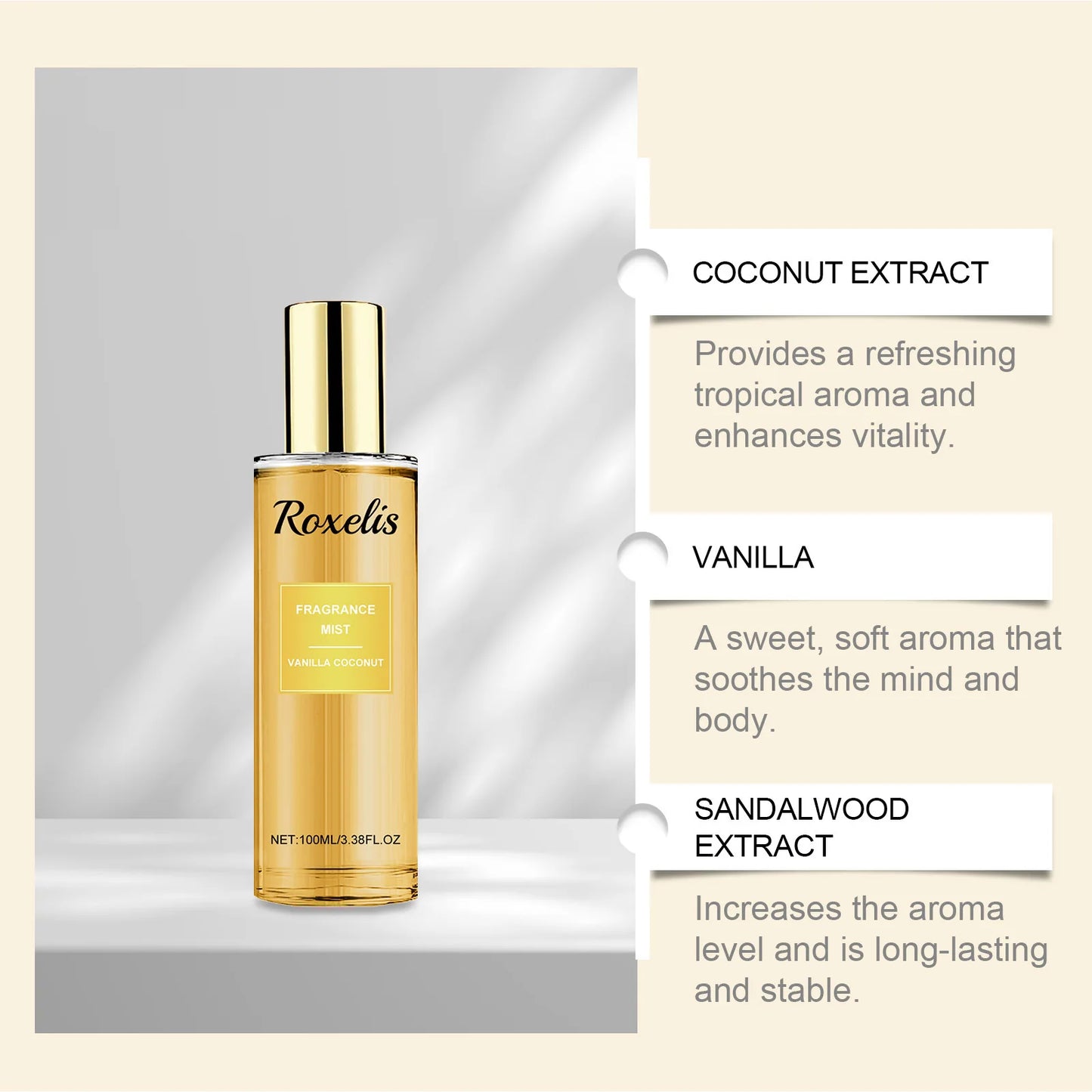 Coconut Vanilla Aroma Spray Lasting Mature Rich Fragrance Women Pheromone Releases Date Daily Attract Men Body Hair Perfume Mist