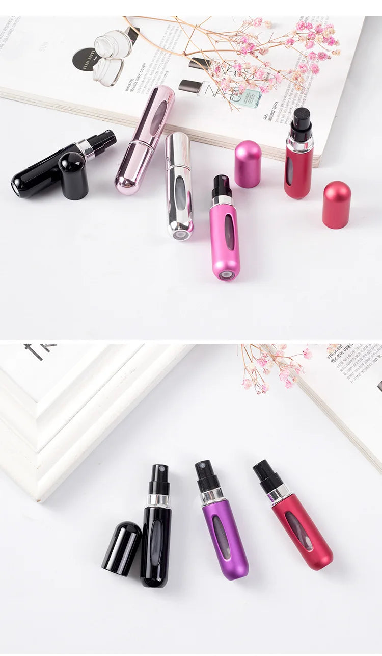 5/8ml Portable Perfume Atomizer Liquid Container For Cosmetics Mini Aluminum Spray Alcochol Empty Refillable Bottle