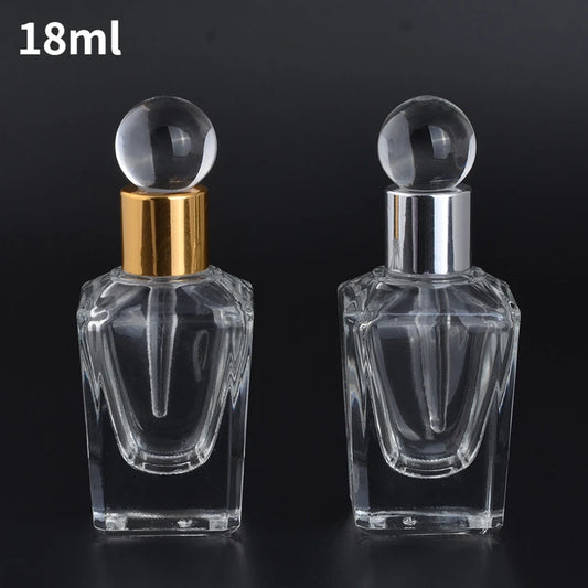 7/18ml Perfume Drop Bottle Essential Oil Attar Oud Transparent Glass Bottle with Glass Stick High Quality Ornaments