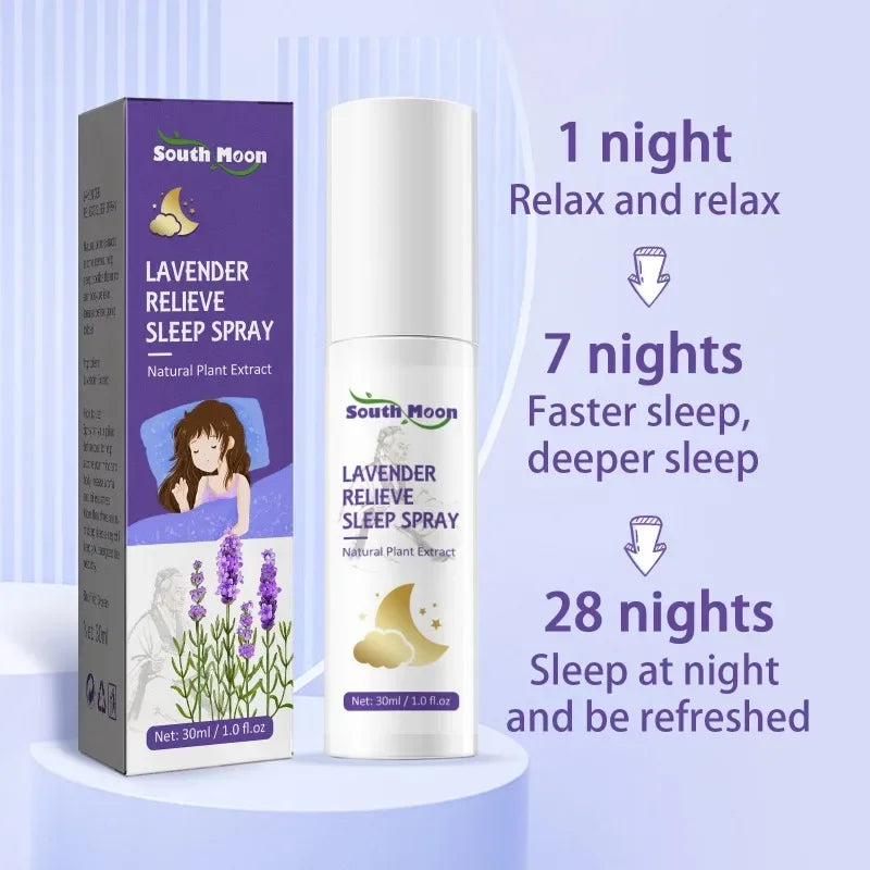 Lavender Sleep Spray 30ml Aromatherapy Deep Sleep Relieve fatigue anxiety Pillow Body Relax Mist Sleep Pillow For Room Spray