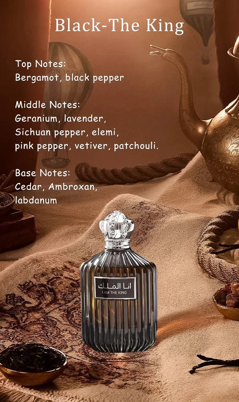 • 100ml Original Men &women Perfumes Arabic Dubai Prince Cologne Long Lasting Perfume Light Fragrance Fresh Desert High Quality Perfumes