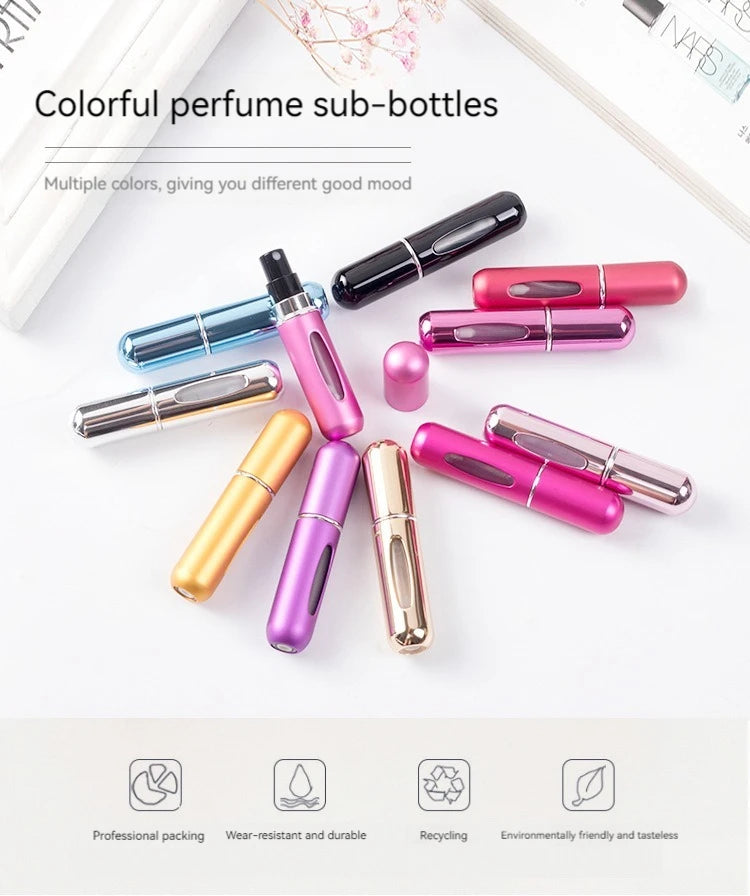 5/8ml Portable Perfume Atomizer Liquid Container For Cosmetics Mini Aluminum Spray Alcochol Empty Refillable Bottle