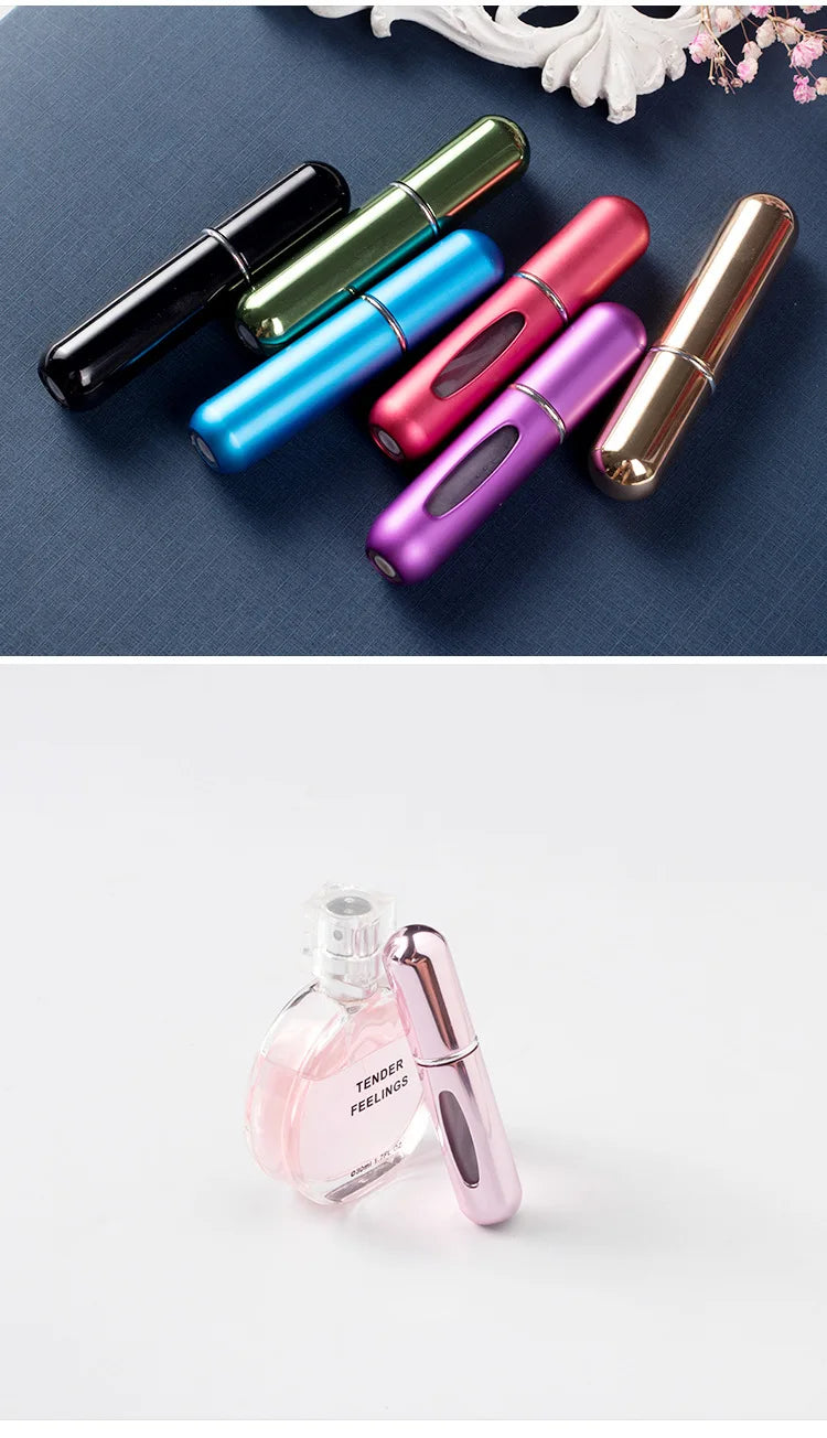 5/8ml Portable Perfume Atomizer Liquid Container For Cosmetics Mini Aluminum Spray Alcochol Empty Refillable Bottle