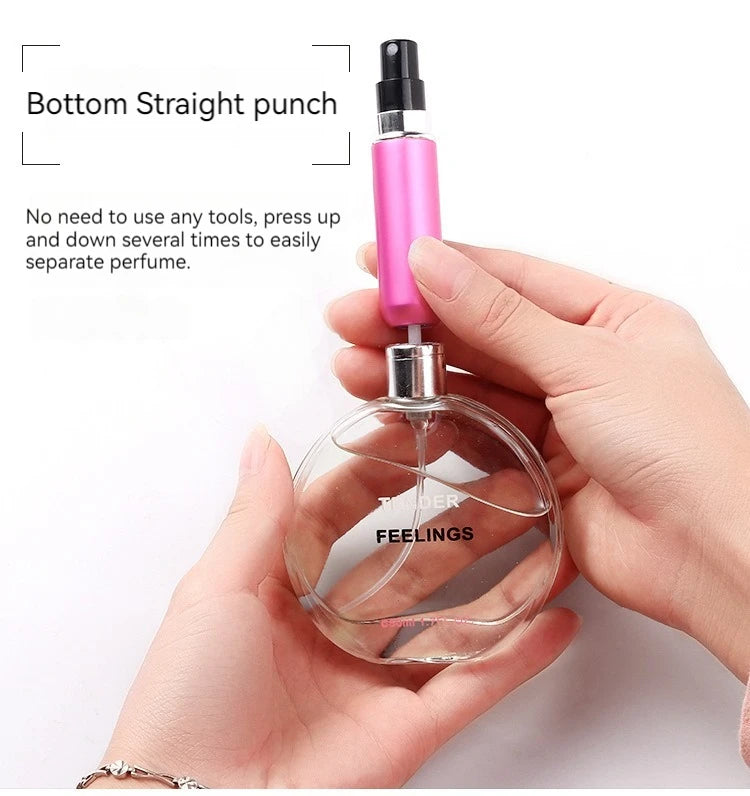 5/8ml Portable Perfume Atomizer Liquid Container For Cosmetics Mini Aluminum Spray Alcochol Empty Refillable Bottle