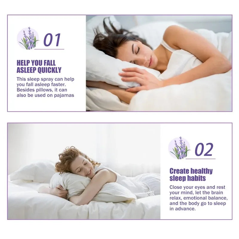 Lavender Sleep Spray 30ml Aromatherapy Deep Sleep Relieve fatigue anxiety Pillow Body Relax Mist Sleep Pillow For Room Spray