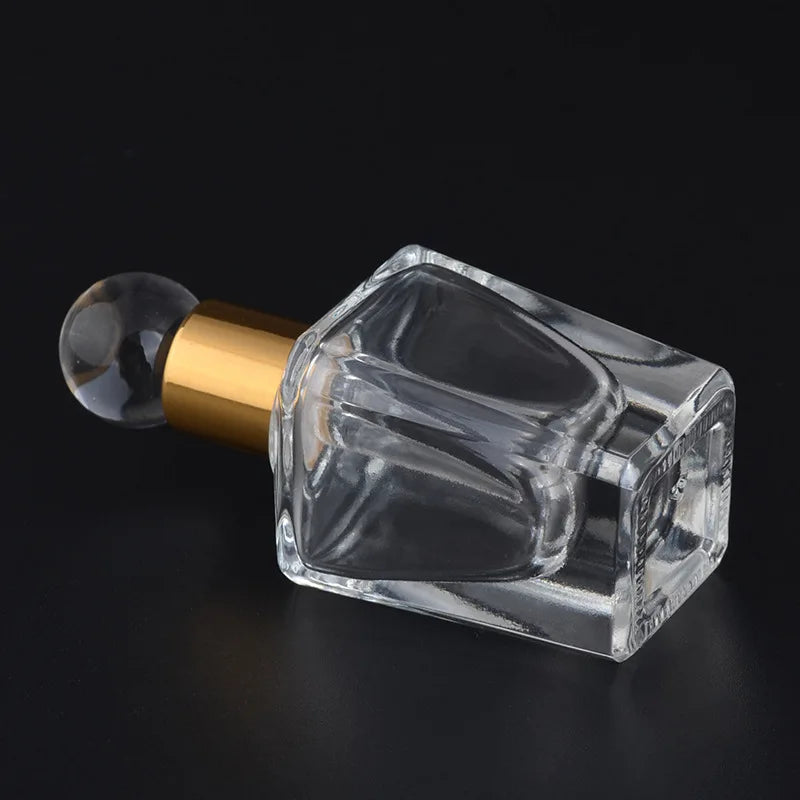 7/18ml Perfume Drop Bottle Essential Oil Attar Oud Transparent Glass Bottle with Glass Stick High Quality Ornaments