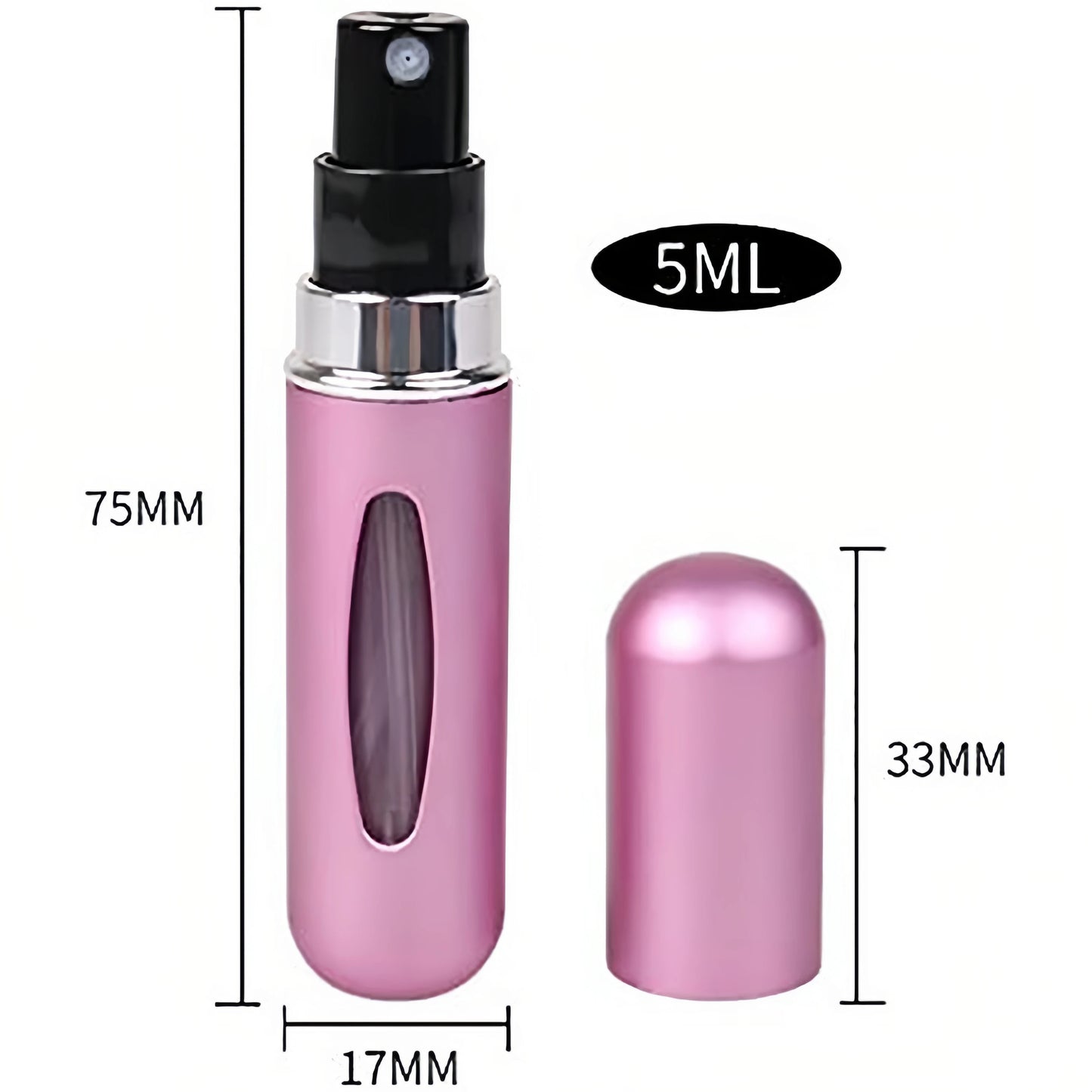 ☆ 1/5Pcs Travel Perfume Bottle Refillable Portable Mini Atomizer Spray Refill Bottle Women Pocket Dispenser Cologne Sprayer 5ml