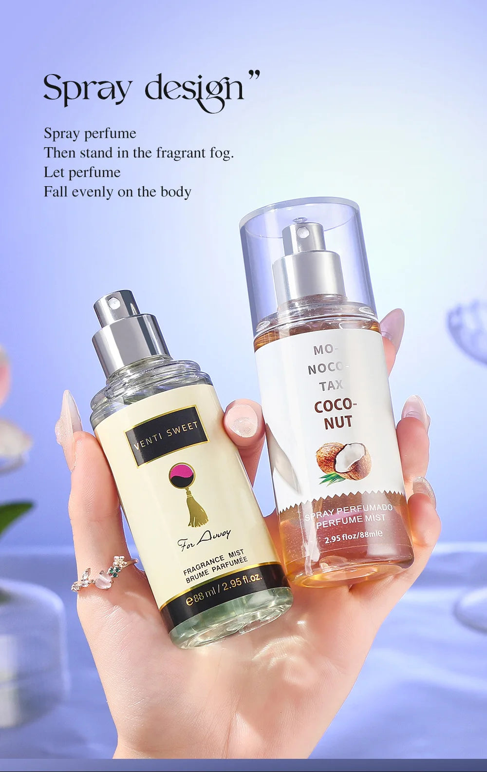 88ML Flower Fruit Perfume Vanilla Fragrance Women Date Scent Long-Lasting Good Girl Parfume Body Spray Floral Mist Air Freshener