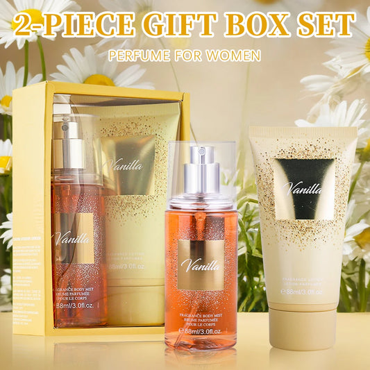 Mist & Lotion Gift Set VANILLA Women's Fragrance Sets 3fl.oz Body Lotion and 3fl.oz Body Mist Gift for Women Long Lasting