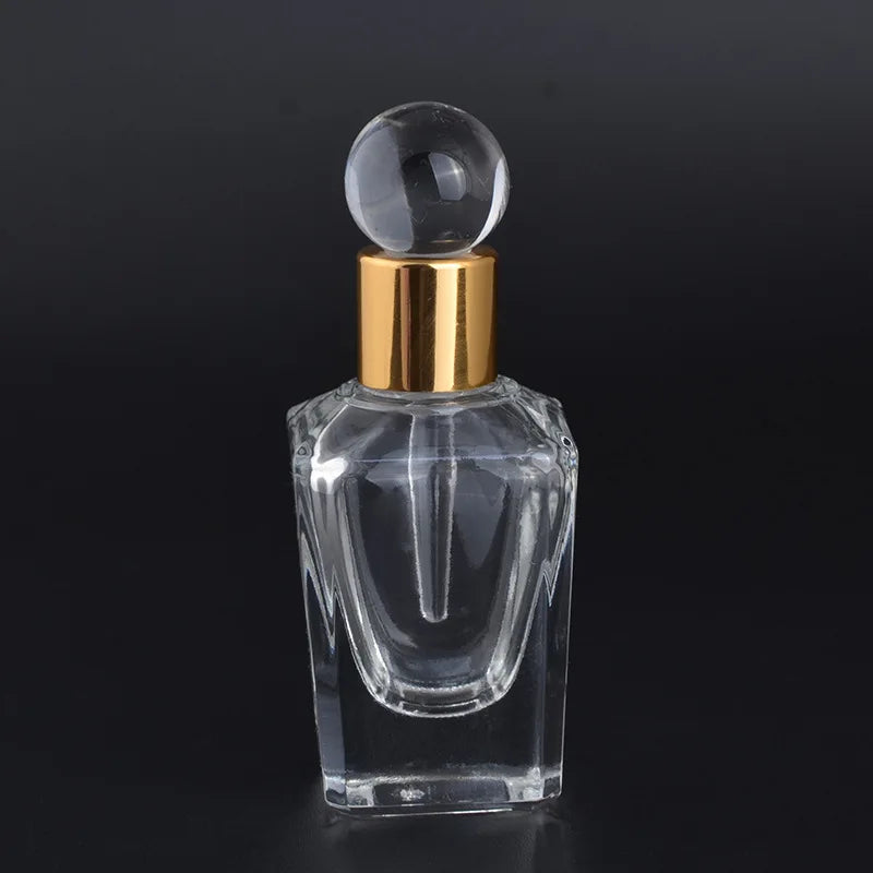 7/18ml Perfume Drop Bottle Essential Oil Attar Oud Transparent Glass Bottle with Glass Stick High Quality Ornaments