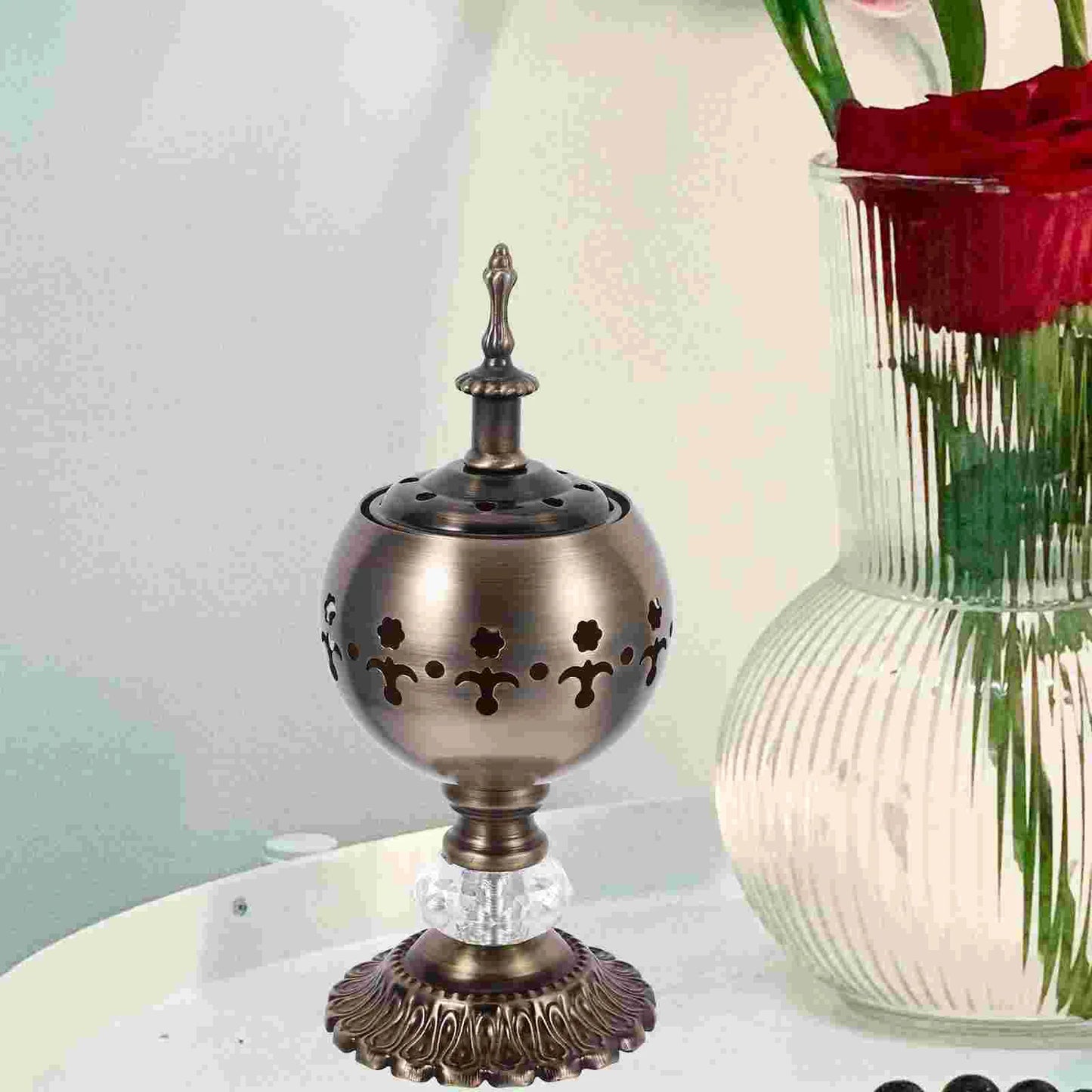 Aroma Stove Candleholder Oud Burner Uk Candlestick Incense Creative Censer Decor Hollow-out Bakhoor Kit Aromatherapy Furnace