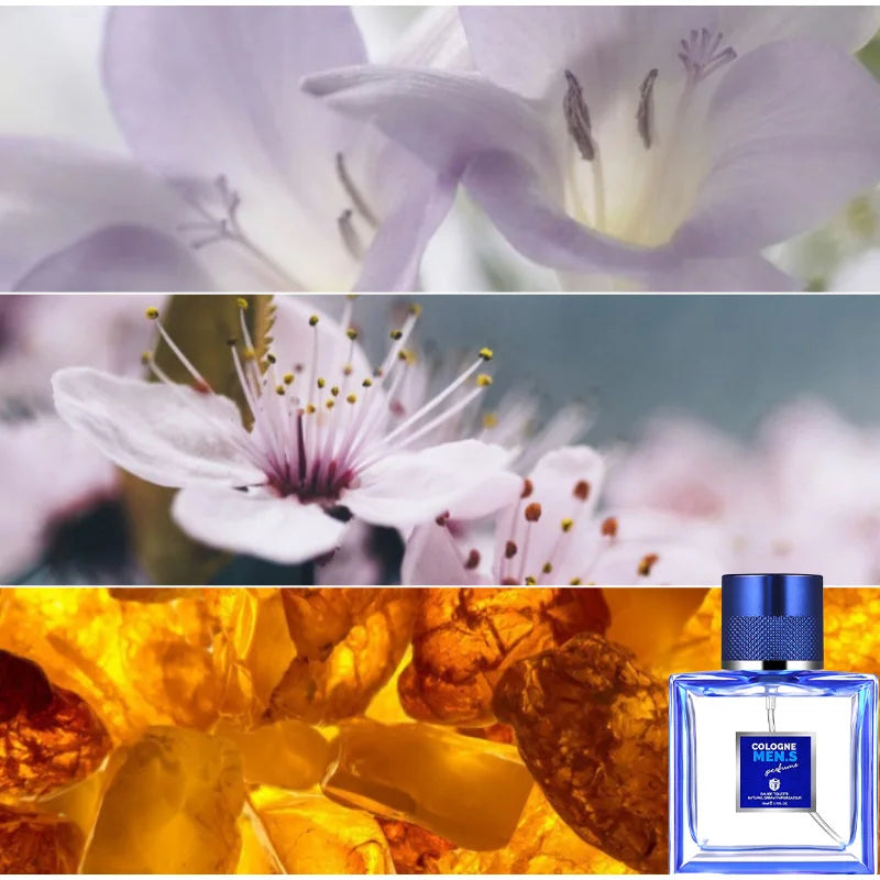 Blue Genuine Men Perfume,Fresh Flowers,Fruits And Trees Fragrance Citrusy Scent Long-Lasting Cologne Charming Eau De Toilette