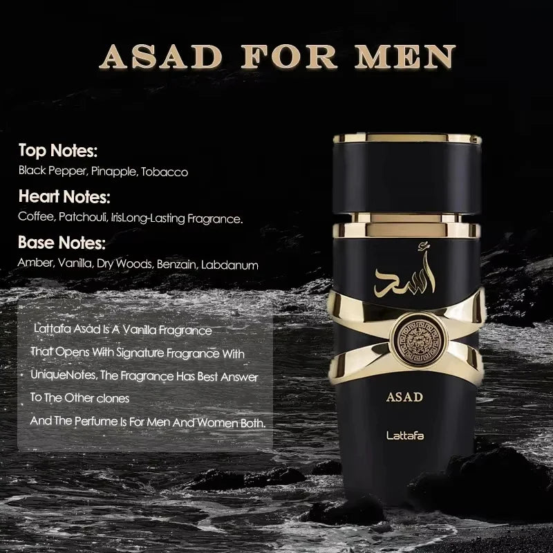 ☆ 100ML Perfume Has A Long-lasting Fragrance Fresh Light Unique Casual Date Gift Moi Tous Asad Aromatic Scent for Men Women