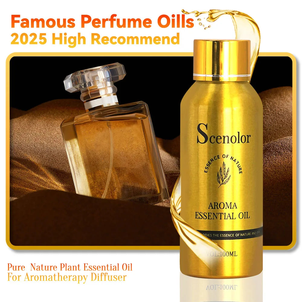 100ML Famous France Perfume Oil Men Women Fragrance Oasis Essential Oil Aromatherapy Diffuser Oil DLor Svuvage Ton Foud Oud Wood