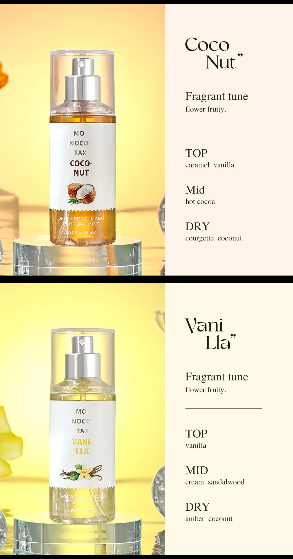 88ML Flower Fruit Perfume Vanilla Fragrance Women Date Scent Long-Lasting Good Girl Parfume Body Spray Floral Mist Air Freshener