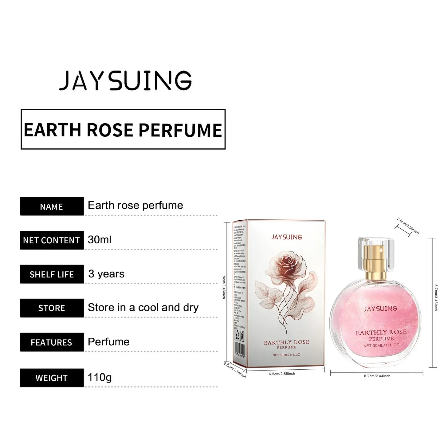 Perfume Womens Long Lasting Enchanter Rose Floral Fragrance Body Sprays Moisturize Fresh Scent Skin Deodorant Pheromone Perfumes