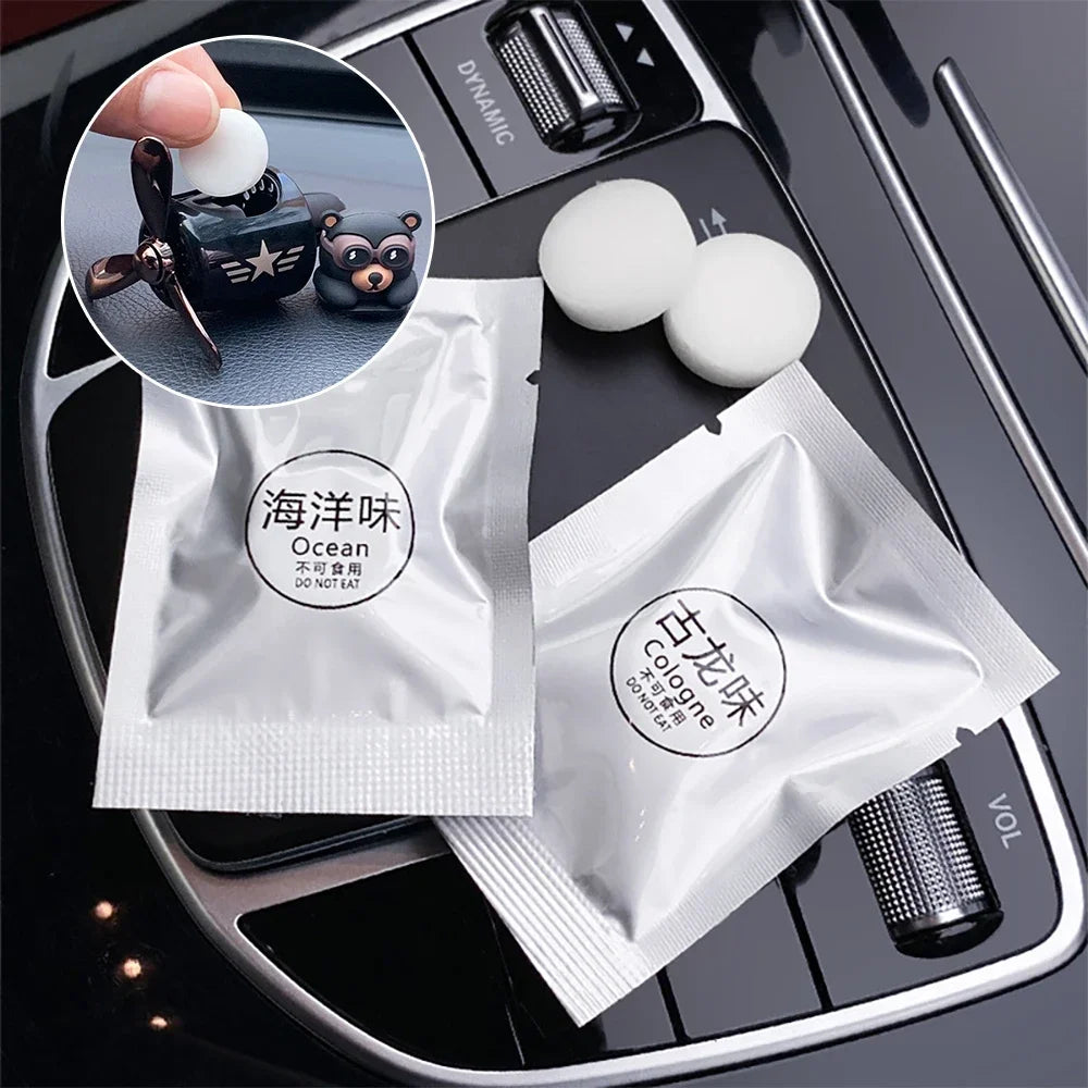 Car Air Freshener Replacement Tablet Flavor Supplement Solid Fragrance Scent Pads Perfume Refill for Air Vent Diffuser Purifier