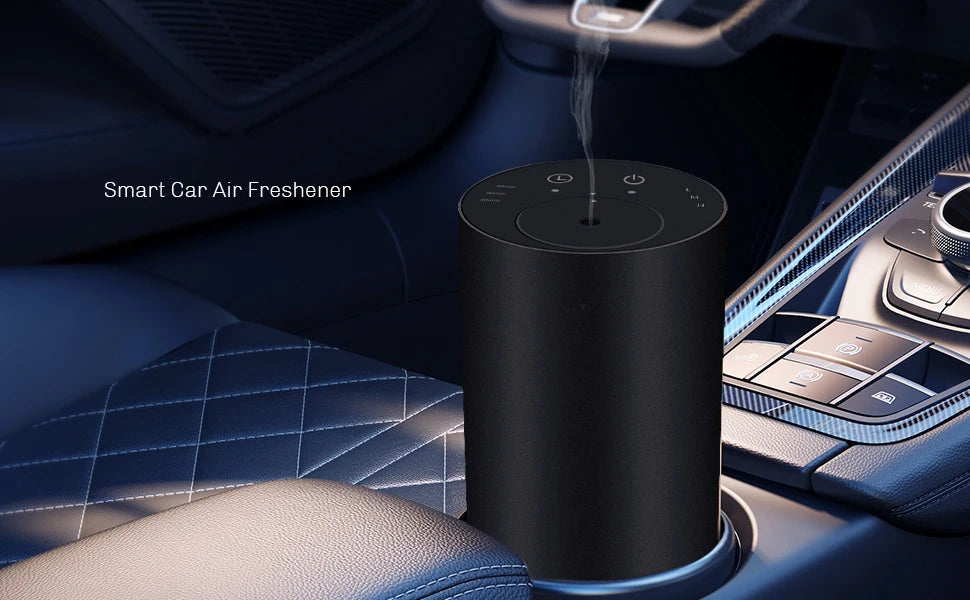 Luxury Car Aromatherapy Portable Metal Aroma Nebulizer Electric Perfume Smell Waterless Scent Essential Oil Diffuser Machine